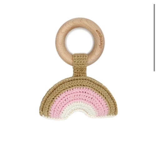 Rainbow Teething Rattle - Pink – Cheengoo