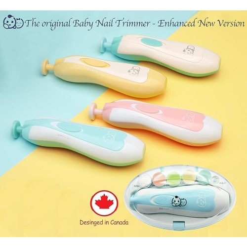 Royal Angels Baby Nail File, 21 in 1 Set with Labels, Electric Nail Kit, Extra 13 Replacement Tools, Baby Nail Trimmer, Baby Nail Care, Newborn Toddler Toes & Fingernails Clipper, Trim & Polish (Blue)