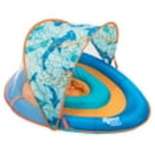 Aqua SwimSchool Grow-with-Me BabyBoat Pool Float for Infants 6-24 Months, Blue Shark
