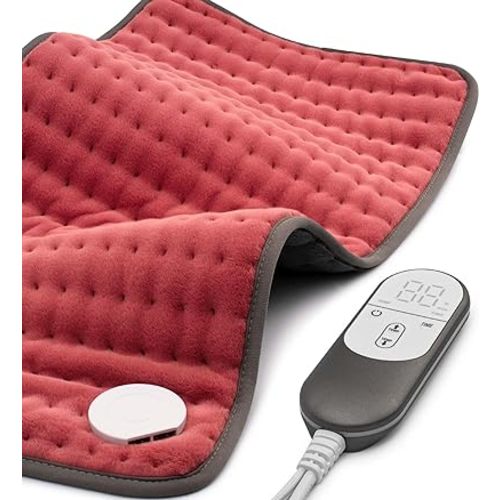Heating pad for Back, Neck, Shoulder, Cramps and Leg Pain Relief, Heat Pads Christmas Gifts for Women, Men, Mom, Dad, Auto-Off,Machine Washable,Moist Dry Heat Options,Extra Large 12"x24"