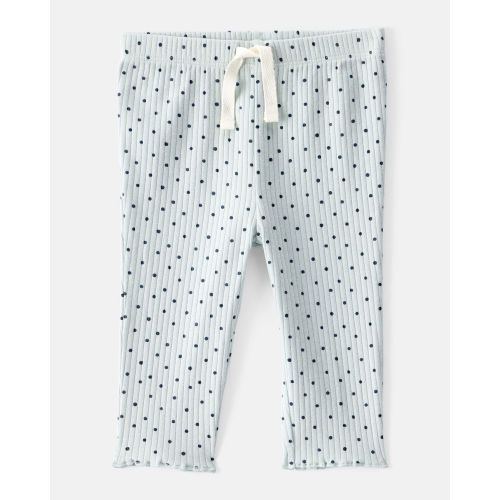 Baby Girl Polka Dot Print Cotton Pull-On Pants - Blue - Carter's | Carter's