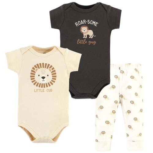 Hudson Baby 2 Cotton Short Sleeve Bodysuits and Pant Set, Preemie - 24 Months