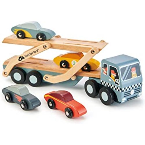 Tender Leaf Toys Car Transporter - Imaginative Play Gift for Children Encourage Social Development and Language Skills