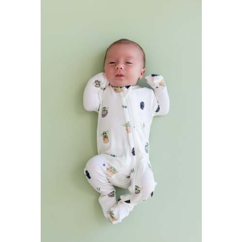 Kyte Baby Zippered Footie in Baby Yoda, 0-3M