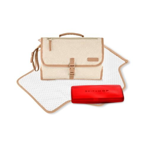 Skip Hop Portable Baby Changing Pad, Pronto, Beige Swirl Dot