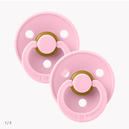 Colour Pacifiers 2 Pack - Baby Pink/Baby Pink