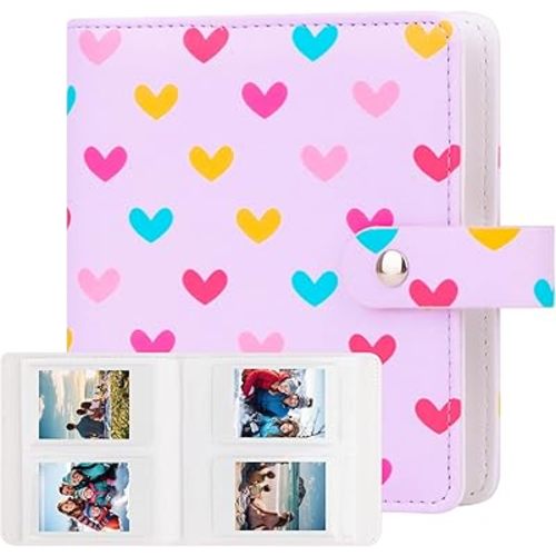 112 Pockets Photo Album for Fujifilm Instax Mini Camera, Polaroid Mini Camera, for Fujifilm Instax 12 11 9 40 99 90 8 7 Evo LiPlay Instant Cameras, Purple