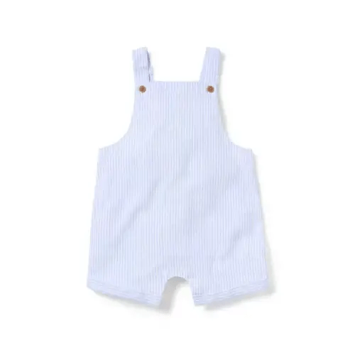 Baby Dreamy Blue Stripe Baby Striped Linen-Cotton Overall by Janie and Jack