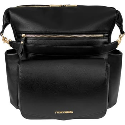 Peekaboo Faux Leather Convertible Diaper Backpack