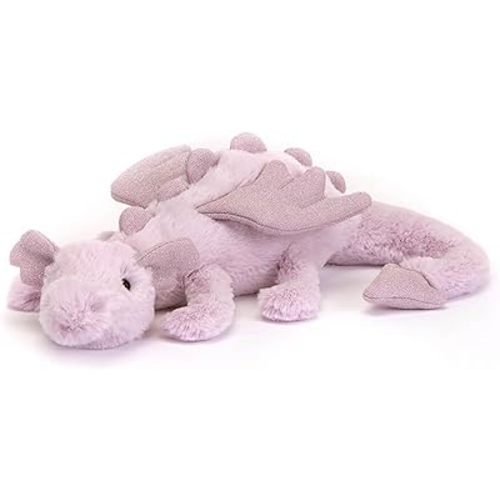 Jellycat Lavender Dragon Stuffed Animal, Little 12 inches - Mythical Plush Toy - Classic Children's Gift