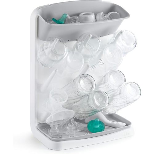 Ubbi Vertical Baby Bottle Drying Rack, Space Saving Countertop Bottle Dryer