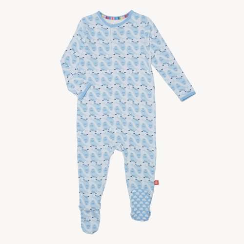 blue signed sealed delivered RightFit™ magnetic parent favorite footie – Magnetic Me