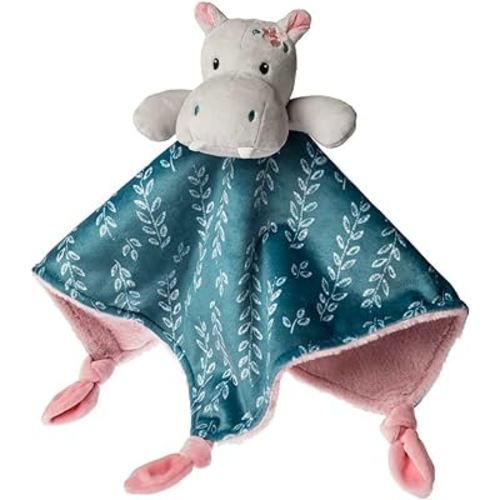 Mary Meyer Stuffed Animal Lovey Security Blanket, 13 x 13-Inches, Jewel Hippo