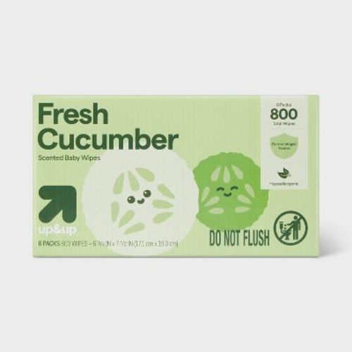 Fresh Cucumber Baby Wipes - 8pk/800ct Total - up&up™