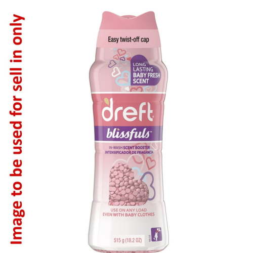 Dreft Blissfuls In-Wash Scent Booster Beads, Baby Fresh Scent, 18.2 oz