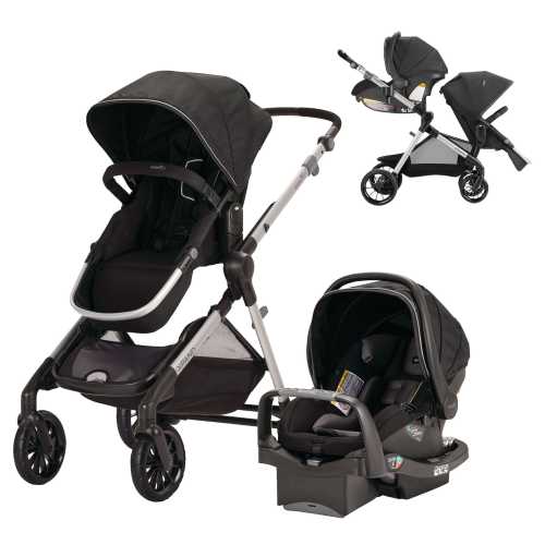 Evenflo Pivot Xpand Modular Compact Fold Travel System w/ Stroller & Car Seat