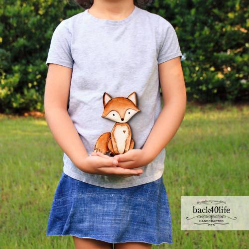 Forest Critters Individual - Cute Animal Woodland Painted Wooden Cutout Baby Shower Gift Personalized Woodland Babies Art Creature PC-001