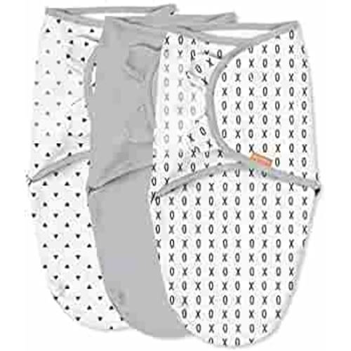 SwaddleMe Original Swaddle – Size Small, 0-3 Months, 3-Pack (XOXO)