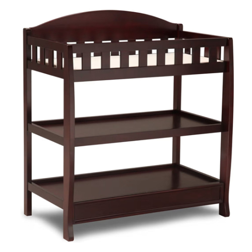 Delta Children Infant Changing Table with Pad, Espresso Cherry