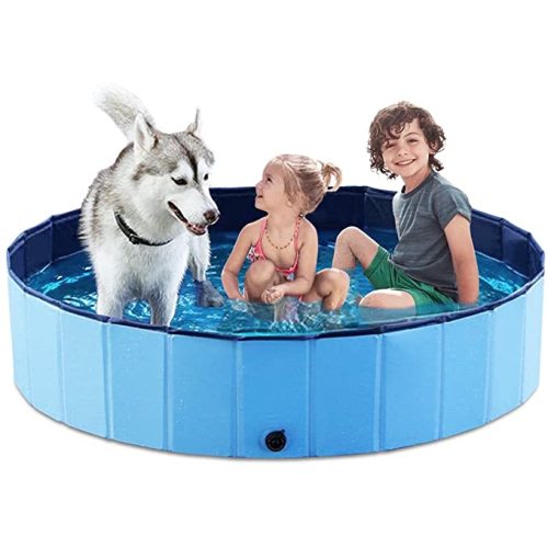 Pool Collapsible Bathing Tub Kiddies 55.1" Blue