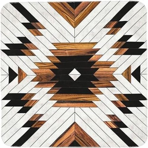 Western Native American Newborn Swaddle Blanket, Soft & Cozy Aztec Receiving Baby Blankets Swaddle Wrap for Boys and Girls