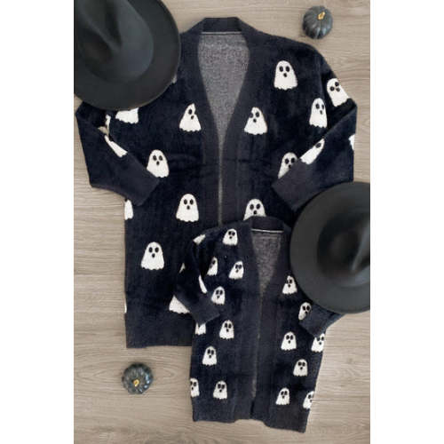 Mom & Me - Cozy Black Ghost Cardigan | Sparkle In Pink, buy separately