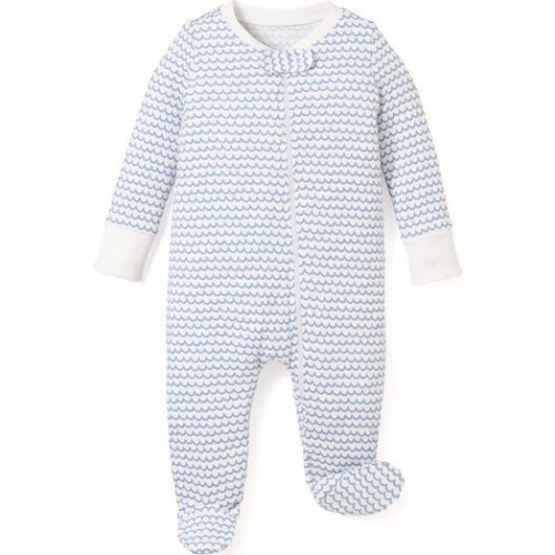 Wave Stripe Pima Cotton Footie, 0-3M