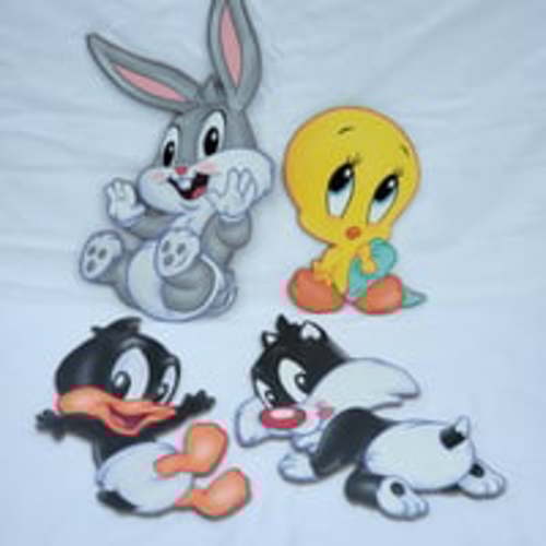 1997 Baby Looney Tunes NURSERY WALL DECOR Bugs Daffy Tweety Sylvester