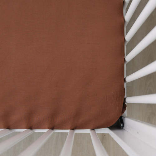 Mebie Baby Rust Bamboo Stretch Crib Sheet — buybuy BABY