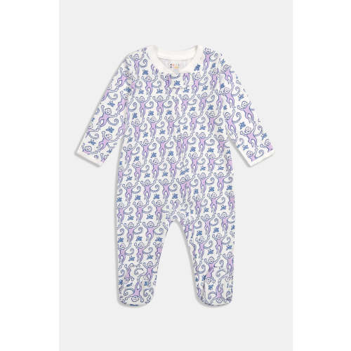 Infant Monkey Zipper Footie