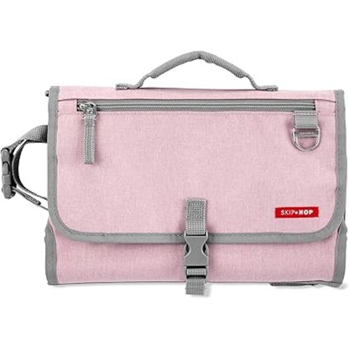 Skip Hop Portable Baby Changing Pad, Pronto, Pink Heather