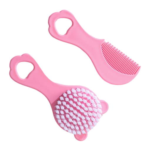 Toddler Hair Care Set for Baby Gentle Hairbrush & Comb with Fun Bear Design for Everyday Use Portable Long Handle
