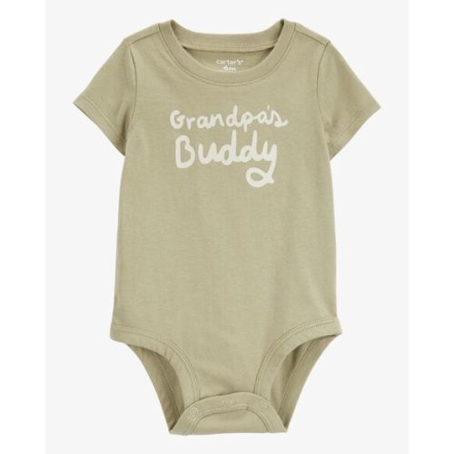 Baby Grandpa's Buddy Short-Sleeve Bodysuit - Olive - Carter's | Carter's