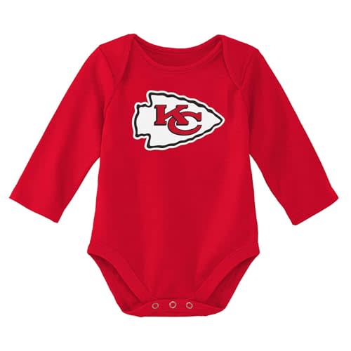 Outerstuff NFL Newborn & Infants 0-24 Months Official Primary Logo Long Sleeve Creeper Bodysuit Romper