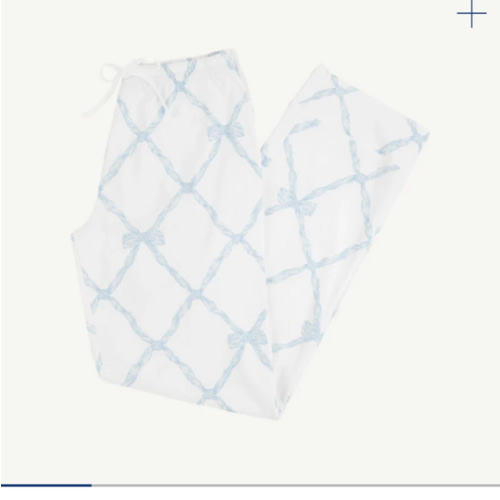 Let Me Lounge Pants (Women) - Buckhead Blue Belle Meade Bow