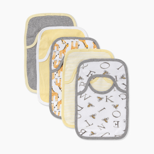 Burt's Bees Baby Organic Lap Shoulder Bib (5 Pack) - Giraffes