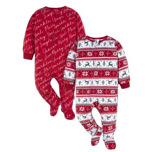 Gerber Baby and Toddler Neutral Microfleece Blanket Sleeper Pajamas, 2-Pack, Sizes 0/3M-5T