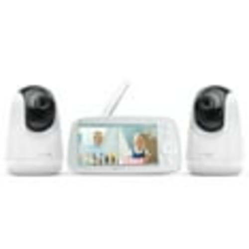 VAVA 5" 720P HD Baby Monitor with 2 Cameras, Night Vision, Zoom/Pan/Tilt, 2-Way Audio, White-New