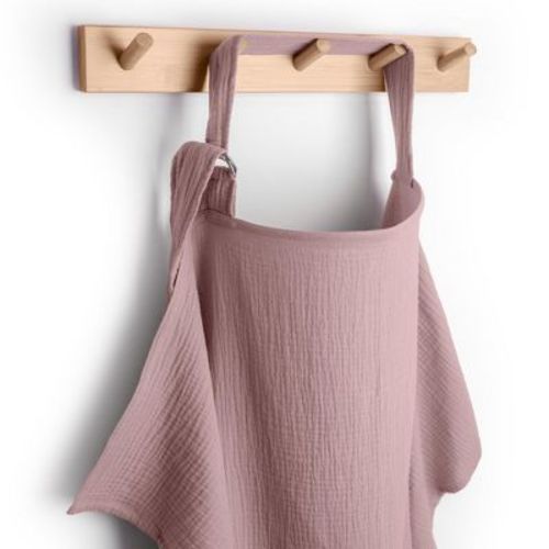Comfy Cubs Muslin Nursing Cover, Pack of 1 - 100% Cotton Adjustable Neck Strap with Privacy Coverage - Mauve