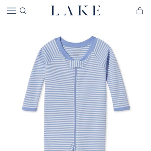 LAKE | Baby | Pima Cotton Pajamas | Hydrangea Baby Sleeper