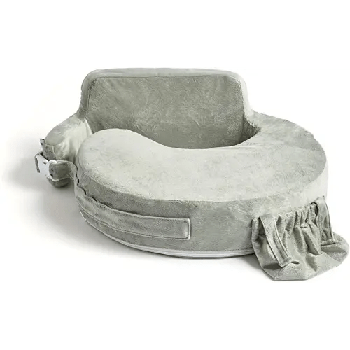 My Brest Friend Super Deluxe Nursing Pillow Cover - Slipcovers for Baby - Adjustable Fit, Easy Care, Durable - Nursing Pillow Not Included (Platinum)