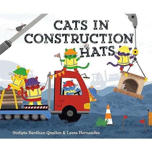 Cats in Construction Hats (Cats in Hats) Hardcover – Picture Book, April 8, 2025