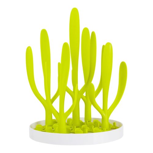 Boon Sprig Space-Saving Countertop Drying Rack, Holds Up to 8 Baby Bottles, Green