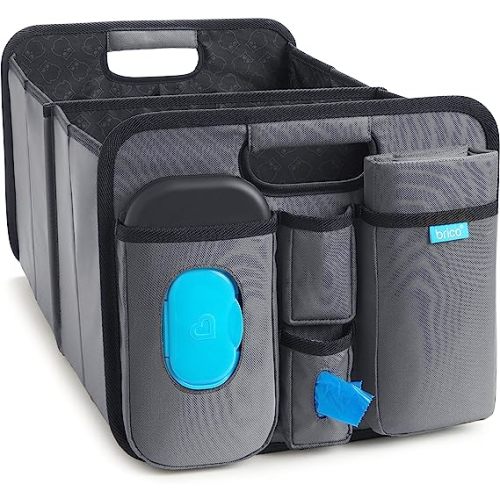 Munchkin Brica Out-n-About Trunk and Car Organizer with Diaper Changing Station, Collapsible, Grey
