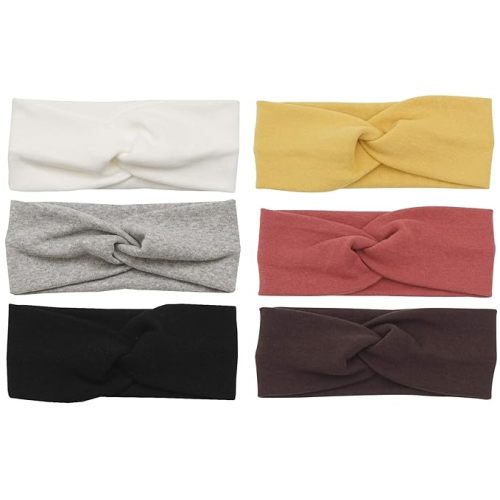 AVAUMA Baby Girl Boy Headbands Bow and Turban, Fits Newborn Infant Toddler and Children Hair Accessories (TB_MY/DPK/BW/WH/GR/BK) - AVAUMA_Turbans_6pack2 - 6 Count (Pack of 1)