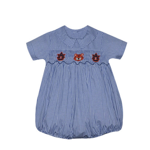 Navy/Orange Smocked Boy Bubble - Remember Nguyen (3M)
