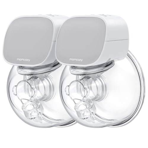 Momcozy Double Wearable Breast Pumps, Portable Electric Breast Pump 24mm Grey