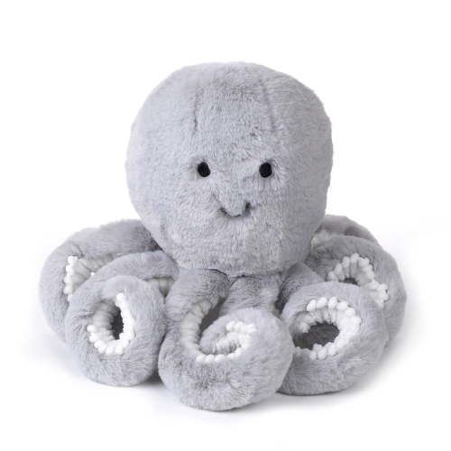 Lambs & Ivy Baby Toddler Inky Octopus Plush Gray Stuffed Animal Toy - Ocean Blue Collection