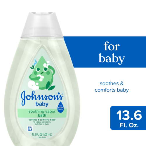Johnson's Soothing Vapor Baby Bath 13.6 oz Gentle Calming Formula