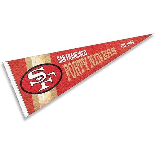 WinCraft San Francisco 49ers Throwback Vintage Retro Pennant Flag